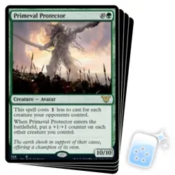 PRIMEVAL PROTECTOR X4 Kamigawa: Neon Dynasty: Commander Magic MTG MINT CARD - Image 1