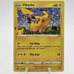 Pokemon Pikachu TCG SWSH039 General Mills 25th Anniversary Holo Promo Card MP - Image 1