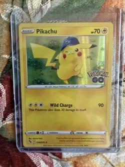 Pokemon Pikachu TCG Holo Rare Card Pokemon Go Promo 028/078 Holo - Image 1