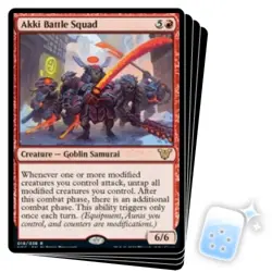 AKKI BATTLE SQUAD X4 Kamigawa: Neon Dynasty: Commander Magic MTG MINT CARD - Image 1