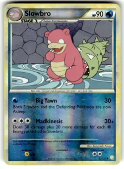 Slowbro Reverse Holo Heartgold & Soulsilver 52/123 Pokemon Card MP - Image 1