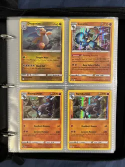110 POKEMON cards in binder all holos + reverse holos! - Image 1