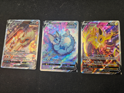 Flareon Jolteon Vaporeon V Pokemon Sword & Shield Black Star Promo Cards Holo NM - Image 1