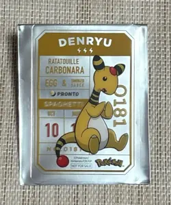 DENRYU Ampharos Pokemon × PRONTO CAFE PROMO Clear Card Japan 2025 - Image 1
