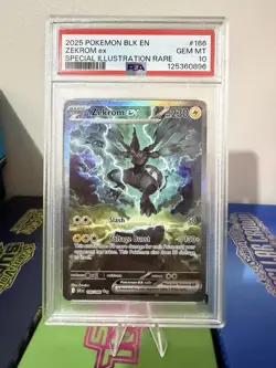 Pokemon TCG Black Bolt Zekrom EX 166/86 SIR Holo Card PSA 10 Gem Mint - Image 1