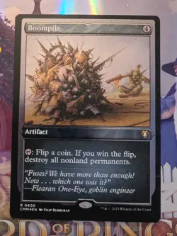 MTG Boompile (Foil Etched) Commander Masters Slightly Damaged (see photos). - Image 1