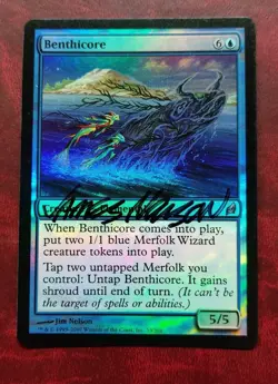 UNPLAYED SIGNED FOIL Benthicore Lorwyn MAGIC MTG JIM JAMES NELSON EDH CUBE NM - Image 1