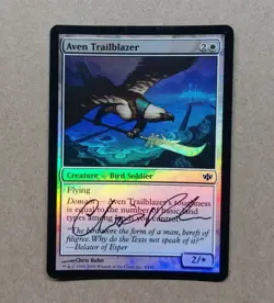 UNPLAYED SIGNED FOIL Aven Trailblazer MTG Conflux NM Magic CHRIS RAHN EDH CUBE - Image 1
