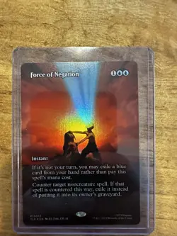 MTG Avatar the Last Airbender Force of Negation Borderless Holofoil M0013 - Image 1