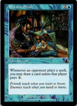 MTG Magic The Gathering Rhystic Study Prophecy Played See Scan E - Image 1