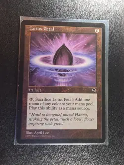 Lotus Petal Tempest 1997 - HP - MTG Magic The Gathering - Image 1