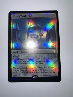 FOIL Urza's Workshop Near Mint MTG Magic BRC Brother's War Commander Rare - Image 1