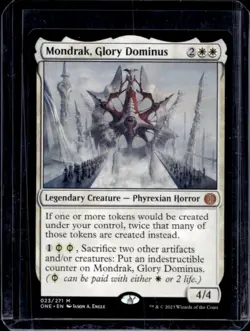 2023 Magic MTG Phyrexia: All Will Be One Mondrak, Glory Dominus Foil #023/271 - Image 1