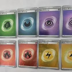 Pokemon Holo Energy Cards Lot Of 9 Cosmo Holo Shrouded Fable - SWIRLS Rare - Image 4