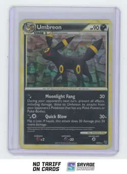 2010 Pokemon HeartGold & SoulSilver Undaunted Reverse Holo Umbreon . #10/90 - Image 1