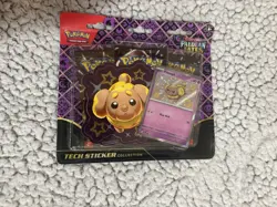 Pokemon Paldean Fates Tech Sticker Collection 3 Booster Pack Blister- Fidough - Image 1