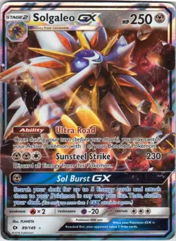 Solgaleo GX - 89/149 - Sun & Moon Base Set - Holo Ultra Rare - Pokemon TCG MP - Image 1