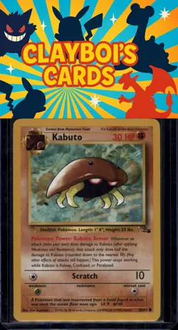 Kabuto Fossil Pokemon 50/62 Common Near Mint or Better - Image 1