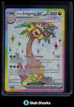 2024 POKEMON SURGING SPARKS SSP EN #225/191 ALOLAN EXEGGUTOR EX ULTRA RARE - Image 1