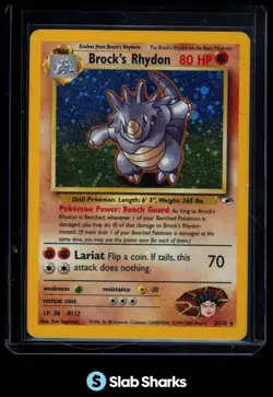 2000 POKEMON GYM HEROES #2/132 BROCK'S RHYDON HOLO - Image 1