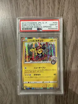 2019 POKEMON JPN S PROMO POKEMON CENTER SHIBUYA OPENING SHIBUYA'S PIKACHU PSA 10 - Image 1