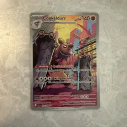 Pokemon TCG S&V Black Bolt Timburr/Gurdurr/Conkeldurr Lot of 3 IRs - NM - Image 4