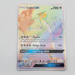 Lugia GX 227/214 Sm-Lost Thunder Holo Rainbow Rare - LP Pokemon TCG - Image 1