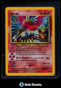 2001 POKEMON NEO REVELATION #7/64 HO-OH HOLO - Image 1