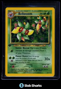 2000 POKEMON NEO GENESIS 1ST EDITION #3/111 BELLOSSOM HOLO - Image 1