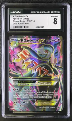 Pokemon CGC 8 M Gardevoir EX Mega 112/114 Full Art XY Steam Siege NM/Mint - Image 1