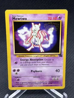 Mewtwo 3 WB Stamped The First Movie Black Star Promo Pokemon - Image 1