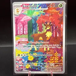 Pokemon TCG Sawsbuck Card 166/162 SV05: Temporal Forces NM - Image 1