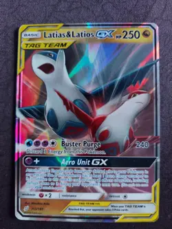 Pokemon Latias and Latios GX Tag Team Card Good Condition Ungraded 113/181 - Image 1