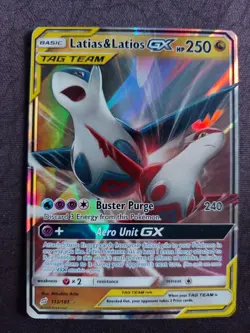 Pokemon Latias and Latios GX Tag Team Card Good Condition Ungraded 113/181 - Image 2