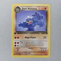 Dark Machamp 27/82 Team Rocket Set 1st Edition Non-Holo Rare Pokemon Card - Image 1