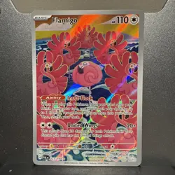 Pokemon TCG Paldea Evolved Flamigo Holo Illustration Rare Card 227/193 - Image 1