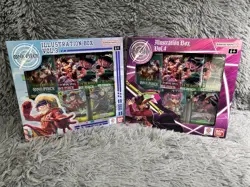 Bandai One Piece Trading Card Game: Illustration Box Volume 3 + 4 BUNDLE SEALED! - Image 1