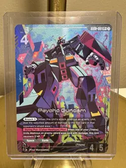 Gundam TCG Card Game Dual Impact GD02-001 LR+ Psycho Gundam NM Alt Art Bandai - Image 1