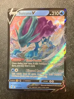 Pokemon Suicune V 031/203 Holo Ultra Rare Evolving Skies Sword Shield NM Card - Image 1