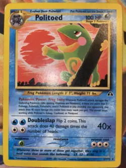 Politoed 27/75 Pokemon TCG Neo Discovery LP Vintage 2001 Card - Image 2