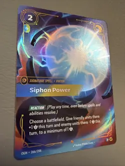 Riftbound Siphon Power Spell English card 266/298 Viktor Signature Spell - Image 3