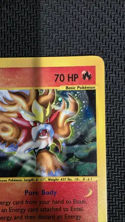 Entei - H8/H32 - Pokemon Aquapolis Holo Rare Card - Image 3