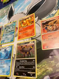 9x Very Rare Eeveeloution Pokemon Card Lot (5 Holos, 4 Regulars) Used Conditions - Image 3