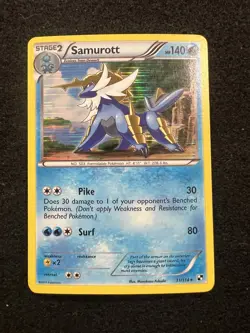 Pokemon Samurott Holo 31/114 rare from Black and White in MP condition! - Image 1