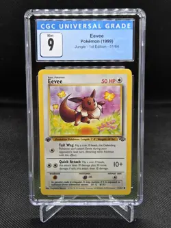 Pokemon Jungle 1st Edition Eevee 51/64 CGC Mint 9 - Image 1
