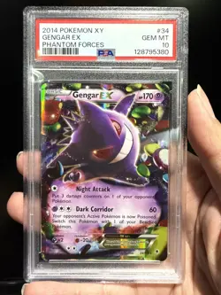 PSA 10 Gem Mint 2014 POKEMON XY PHANTOM FORCES #34 GENGAR EX Ultra Rare - Image 1