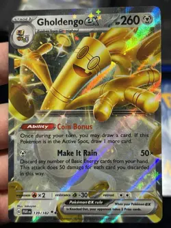 Pokemon Gholdengo ex 139/182 Double Rare Holo Paradox Rift - Image 1