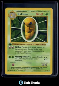 1999 POKEMON SET 1ST EDITION #33/102 KAKUNA - Image 1