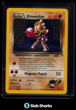 2000 POKEMON GYM HEROES #11/132 ROCKET'S HITMONCHAN HOLO - Image 1