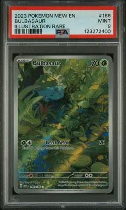 2023 POKEMON MEW EN-151 ILLUSTRATION RARE #166 BULBASAUR PSA 9 - Image 1